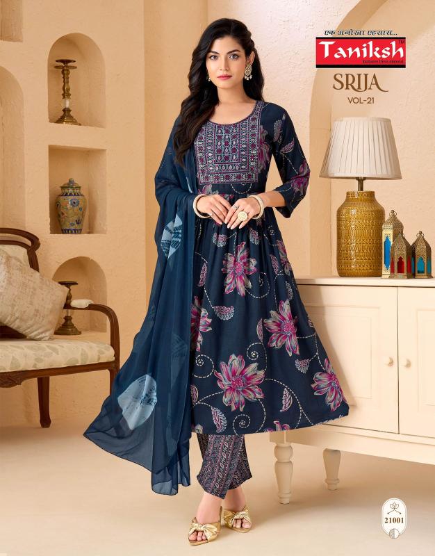 Taniksh srija vol 21 wholesale kurtis and palazzo set